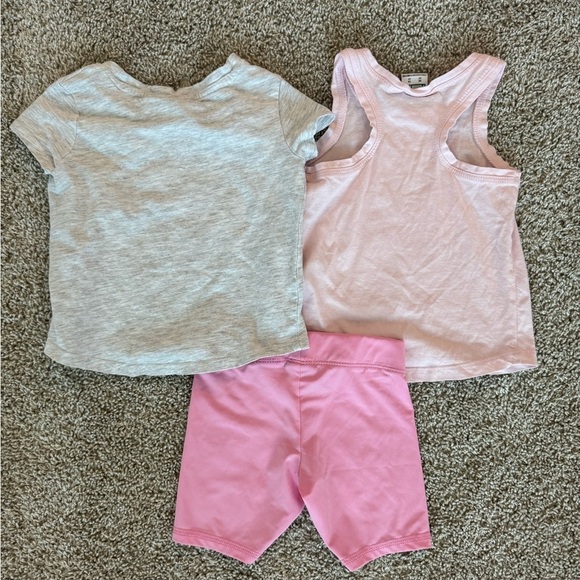 Toddler girl Puma 3-Piece Active Set tshirt, tank and short set pink size 2T - Picture 7 of 7